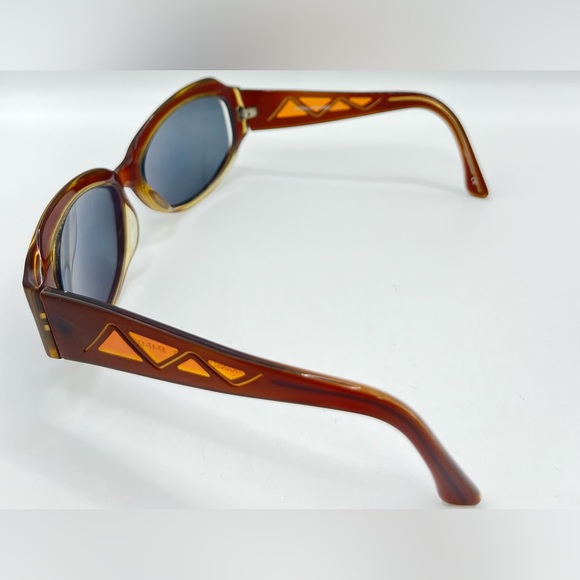 Cinzia Designs Brown Translucent Oval Sunglasses Frames Only - Picture 5 of 8